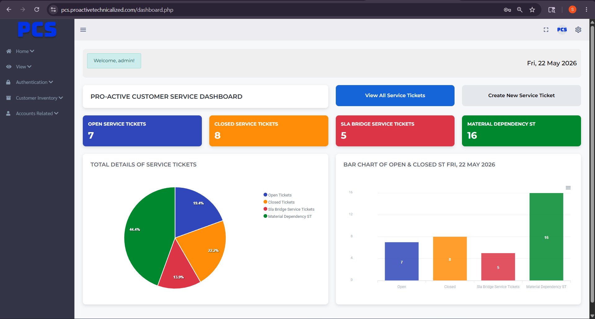 PCS Ticket Portal